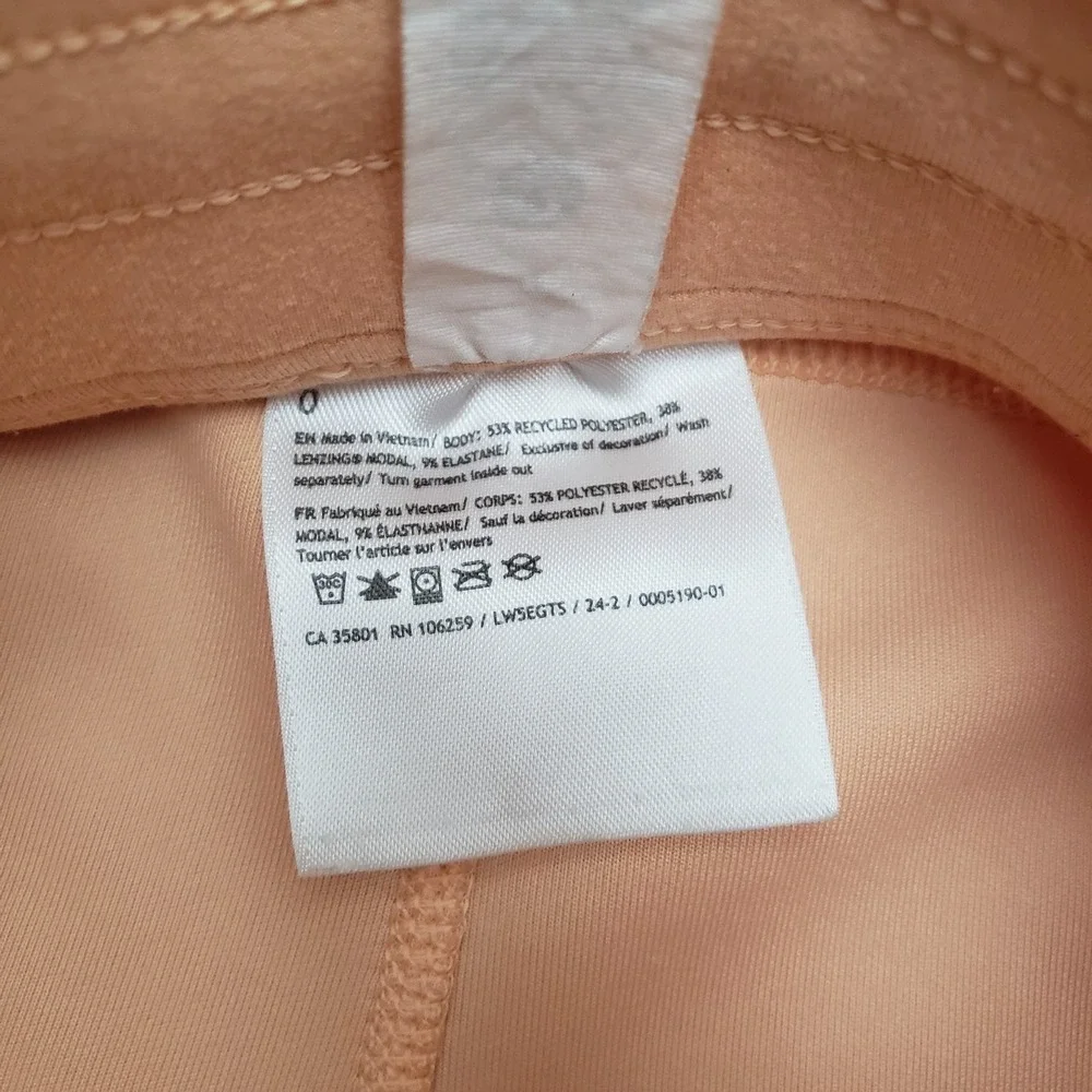 Lululemon Softsteme Pants Womens 0 Orange Hight Rise Gym Pockets Drawstring